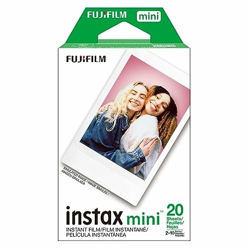 Fujifilm Instax Mini film pack with two smiling women on the cover.